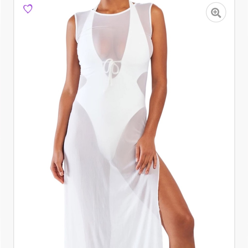 GiGi C White Mesh Cover Up XL NWT